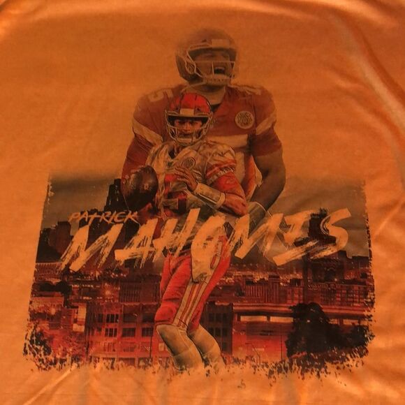 Patrick Mahomes-Chiefs burnt orange tshirt XL-NWOT - Picture 3 of 5